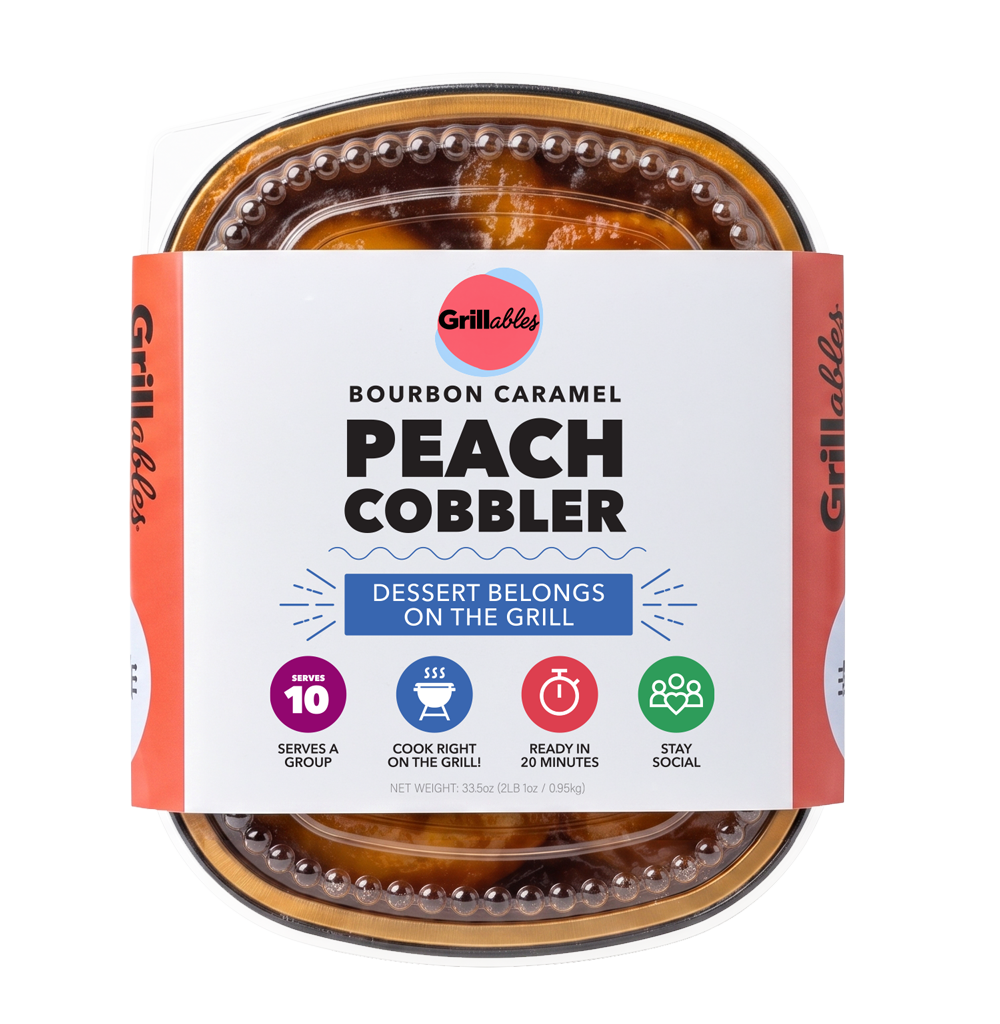 Bourbon Caramel Peach Cobbler